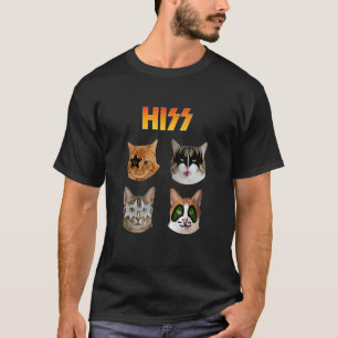 Hiss Cat  Cat And Music T-Shirt