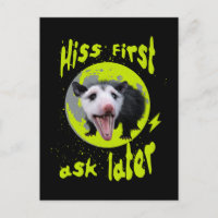 Hiss First Ask Later Funny Opossum Humour