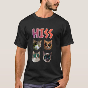 Hiss Funny Cats Kittens Rock Rockin Pun Cat Lover T-Shirt