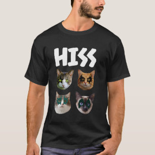 Hiss Funny Cats Kittens Rock Rockin Pun Cat Lover T-Shirt