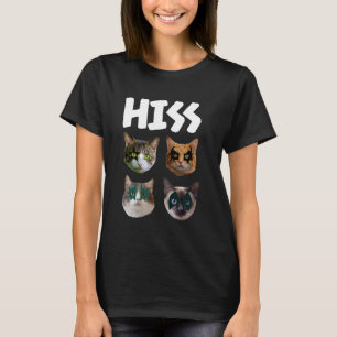 Hiss Funny Cats Kittens Rock Rockin Pun Cat Lover T-Shirt