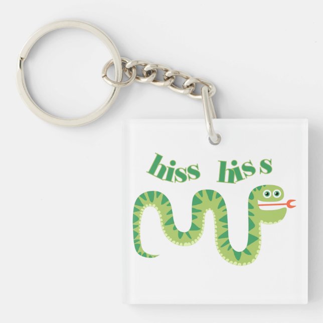 Hiss Hiss Snake Keychain (Front)