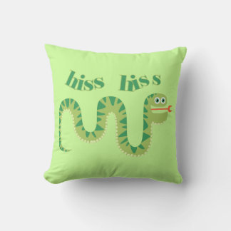 Hiss Hiss Snake Throw Pillow