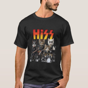 Hiss Kitten Rockers Funny Cat Rock T-Shirt