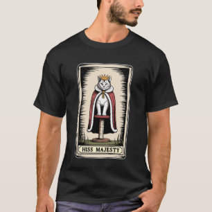 Hiss Majesty Tarot Card Mystic Cat Scratching Post T-Shirt