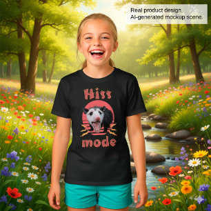 Hiss Mode Funny Opossum Chaotic Animal T-Shirt