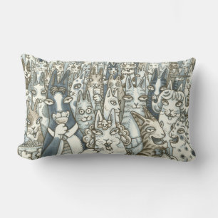 Hiss N' Fitz CAT PARTY LUMBAR PILLOW Customize