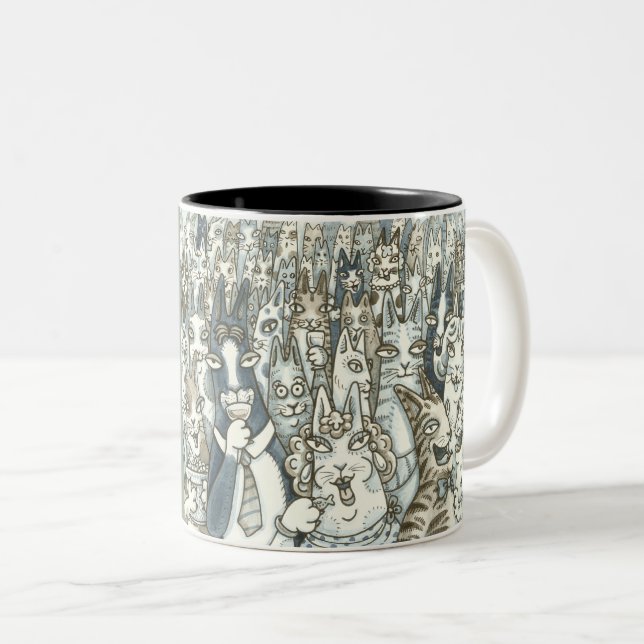 Hiss N' Fitz CAT PARTY MUG (Front Right)