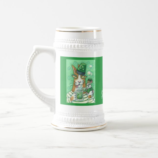 Hiss N' Fitz Cat Rat ST. PATRICK'S DAY BEER STEIN (Left)