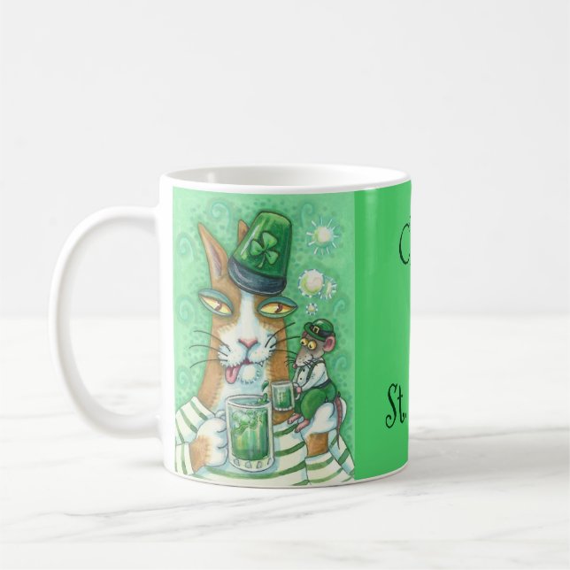 Hiss N Fitz Cat Rat ST. PATRICKS DAY MUG (Left)