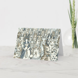 Hiss N' Fitz CATS ARE PARTY ANIMALS! GREETING CARD