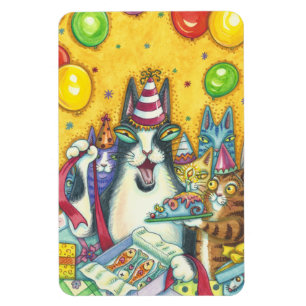 Hiss N' Fitz Cats BIG BIRTHDAY MAGNET *Customize