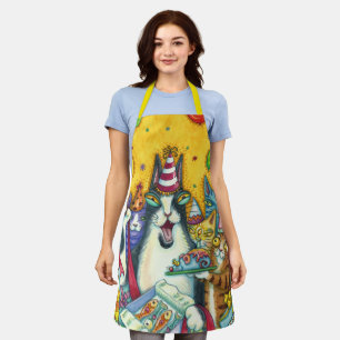 HISS N' FITZ CATS, KITTENS, MICE, FUNNY BIRTHDAY APRON