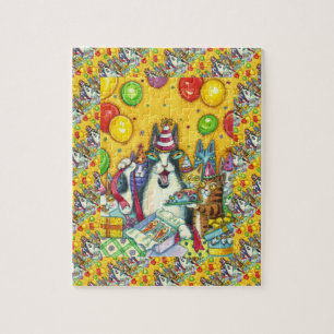 HISS N' FITZ CATS, KITTENS, MICE, FUNNY BIRTHDAY JIGSAW PUZZLE