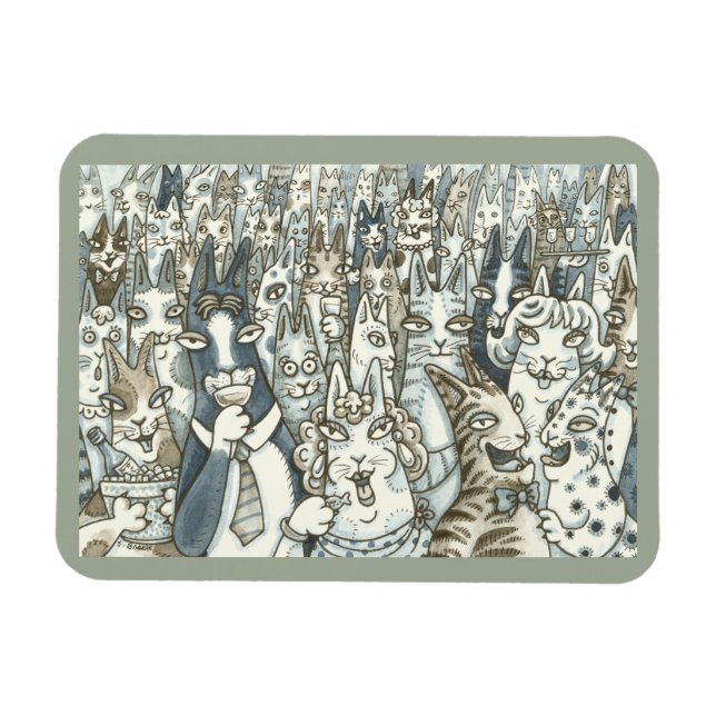 Hiss N'Fitz CAT PARTY MAGNET *Personnaliser (Horizontal)