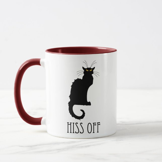 Hiss Off Cat Funny Mug (Left)