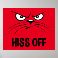 Hiss Off Funny Angry Cat