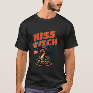 Hiss Terical Funny Retro Vintage Halloween Snake W T-Shirt