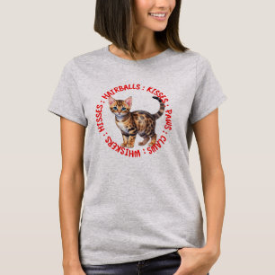 Hisses and Kisses, Bengal cat T-Shirt