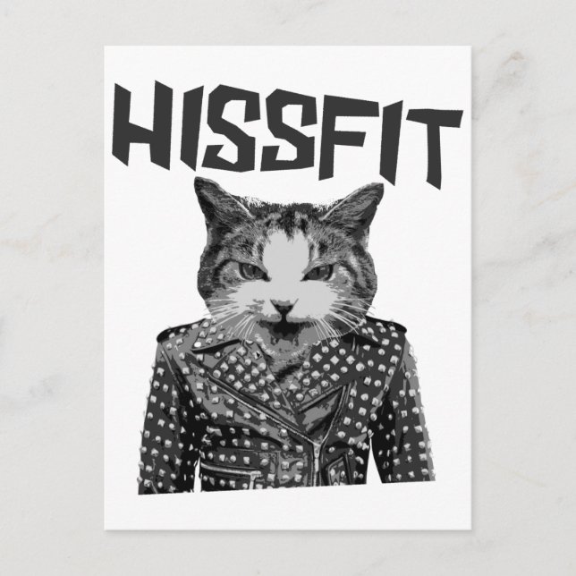 Hissfit Rebel Misfit Kitty Cat Postcard (Front)