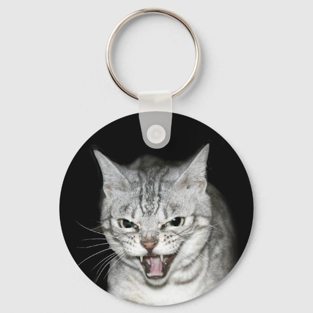 Hissing cat keychain (Front)