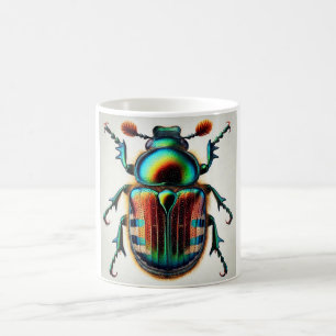 Hister beetle dorsal view 030924IREF201 - Watercol Coffee Mug