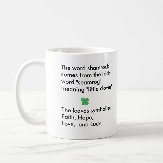 Histoire de shamrock - tasse (Gauche)