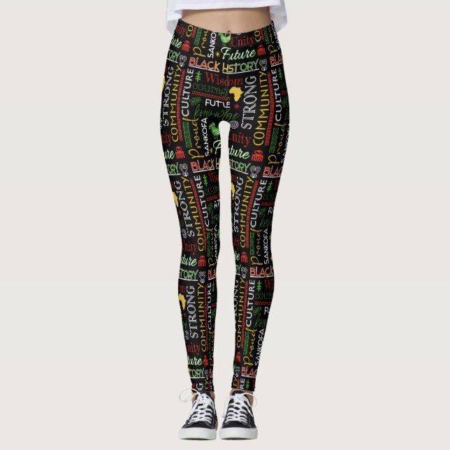 Histoire noire Multi Design Leggings femmes (Devant)