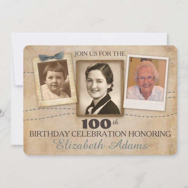 Histoires antiques | Invitation à trois photos (Devant)