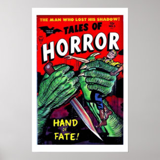 Histoires d'horreur Vintage bande dessinée affiche
