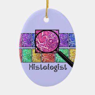 Histologist Gifts Magnified Cells Design Ceramic Ornament