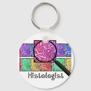 Histologist Gifts Magnified Cells Design Keychain