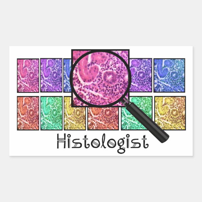 Histologist Gifts Magnified Cells Design Sticker (Front)