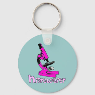 Histologist Gifts Microscope Design Keychain