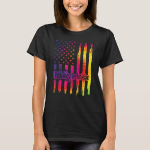 Histology Technician Us Flag Histology Tech T-Shirt