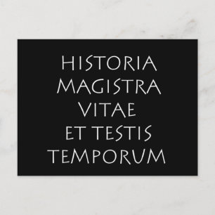 Historia magistra vitae et testis temporum postcard