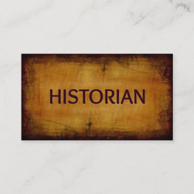 Historian Antique Business Card (Front)