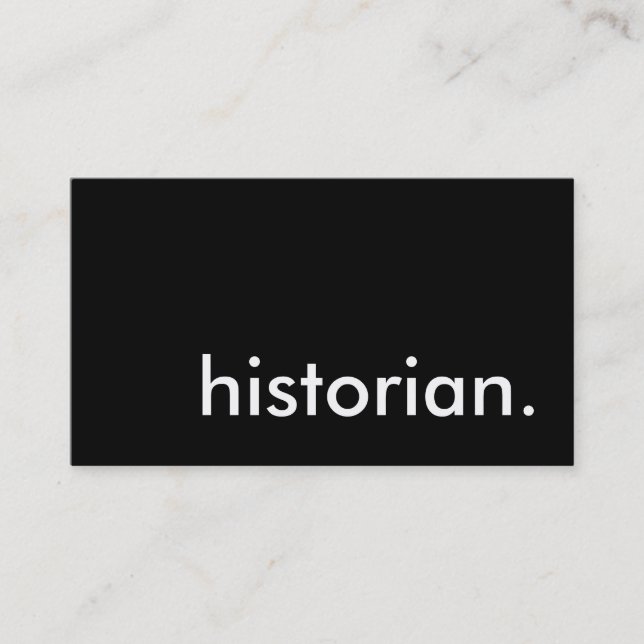 historian. business card (Front)