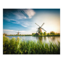 Historians Dutch windmills near Rotterdam