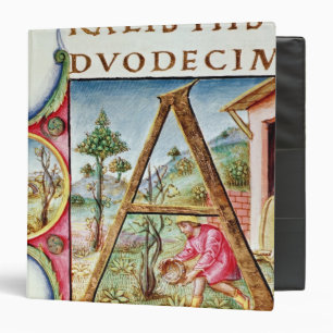 Historiated initial 'A' depicting Binder