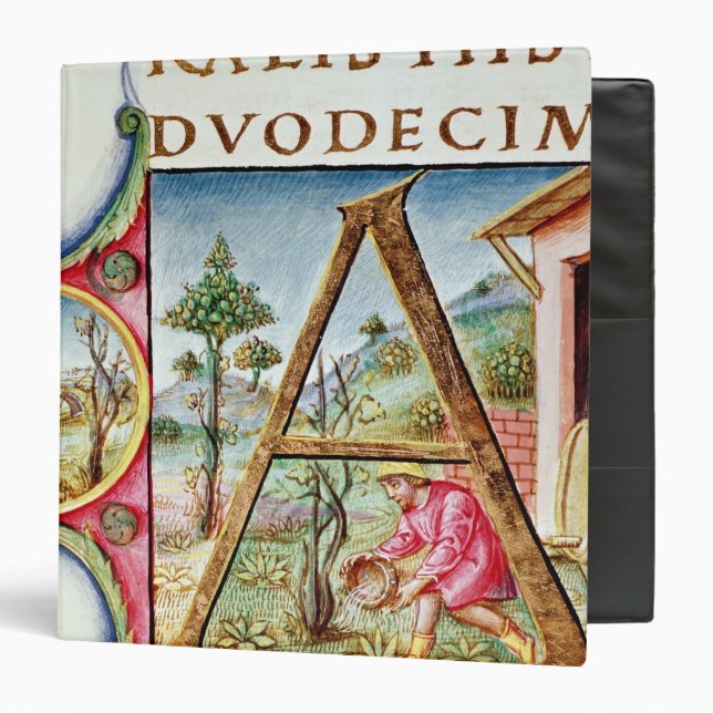 Historiated initial 'A' depicting Binder (Front/Inside)