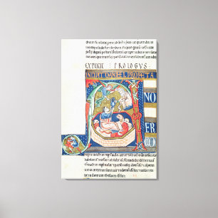 Historiated initial 'A' Depicting Daniel Canvas Print