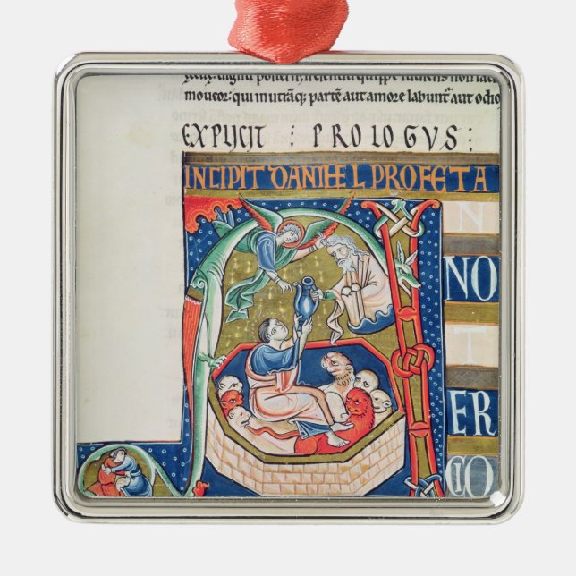 Historiated initial 'A' Depicting Daniel Metal Ornament (Front)