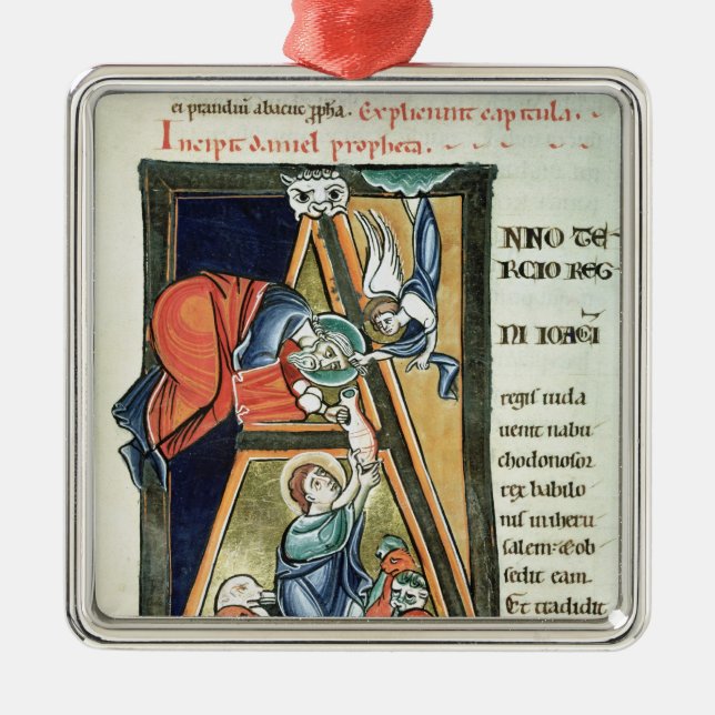 Historiated initial 'A' depicting Daniel Metal Ornament (Front)