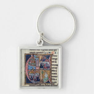 Historiated initial 'C' depicting Conrad III Keychain