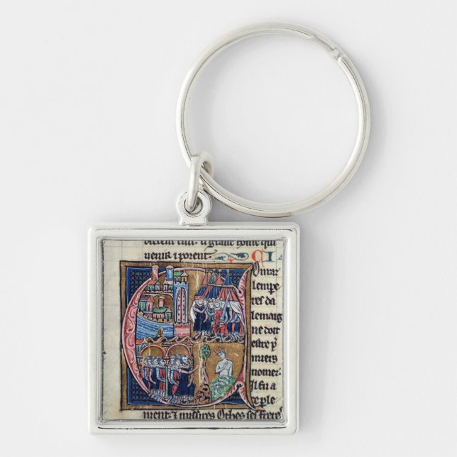 Historiated initial 'C' depicting Conrad III Keychain (Front)