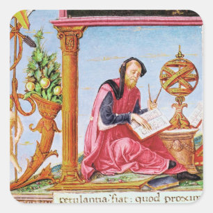 Historiated initial 'L' depicting Pliny the Square Sticker