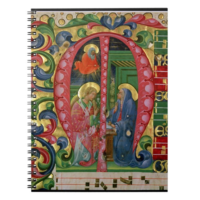 Historiated initial 'M' depicting The Annunciation Notebook (Front)