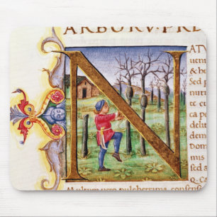 Historiated Initial 'N' Mouse Pad