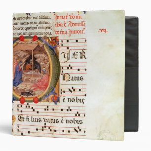 Historiated initial 'P' depicting the Nativity Binder